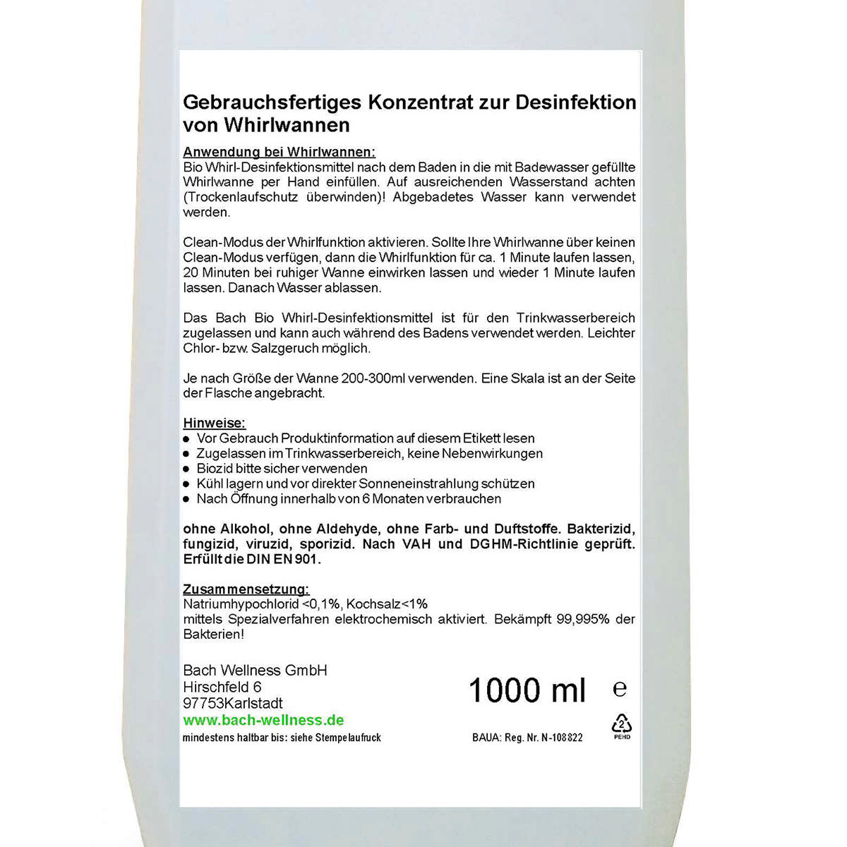 BIO Whirlwannen Desinfektionsmittel